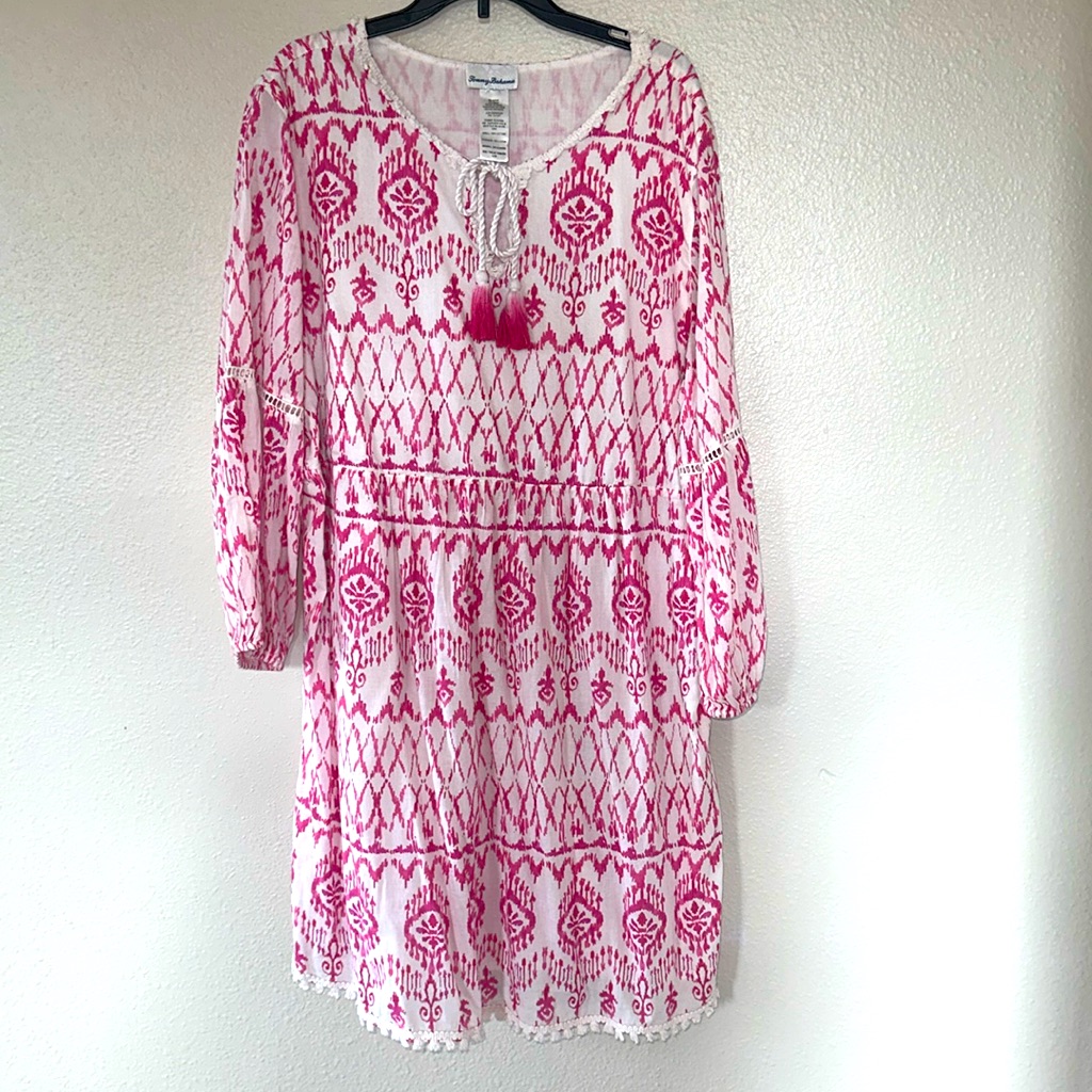 Tommy Bahama Cotton Linen Tunic Dress, Size L/G